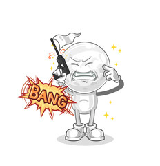 golf head future robot vector. cartoon character