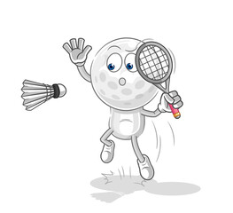 golf head watering the flowers mascot. cartoon vector