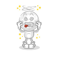golf head dizzy head mascot. cartoon vector