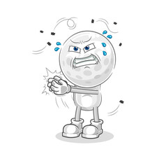 golf head swat fly character. cartoon mascot vector
