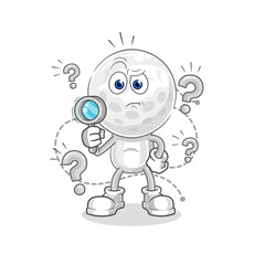 golf head searching illustration. character vector