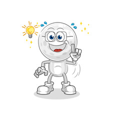 golf head got an idea cartoon. mascot vector