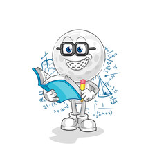 golf head geek cartoon. cartoon mascot vector