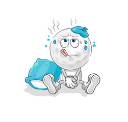 golf head sick vector. cartoon character