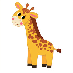 funny african animal isolated on transparent background. vector illustration