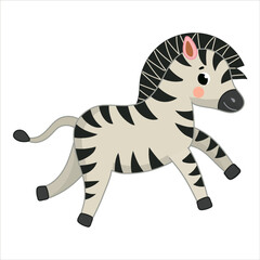 Fototapeta na wymiar funny african animal isolated on transparent background. vector illustration