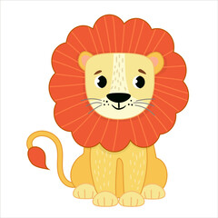 funny african animal isolated on transparent background. vector illustration