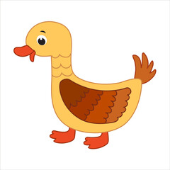 funny farm animal isolated on transparent background. vector illustration