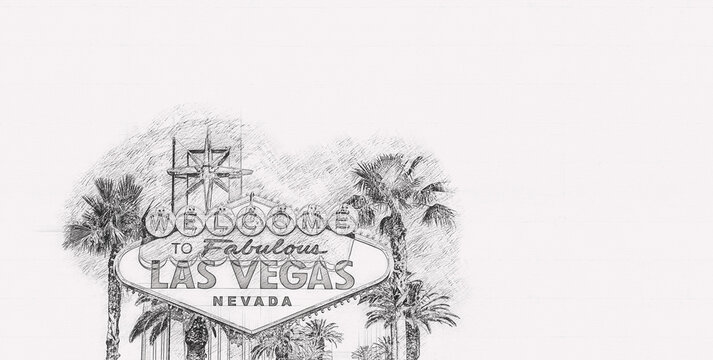 Las Vegas Sign Drawing Tips  Easy Las Vegas Sign Drawing