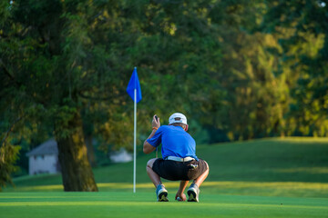 Junior golf on a beautiful day on the course
