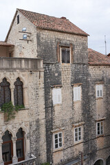 Obraz premium Trogir, Croatia - May 28, 2022- the view from the terrace of the Cathedral of St. Lawrence 