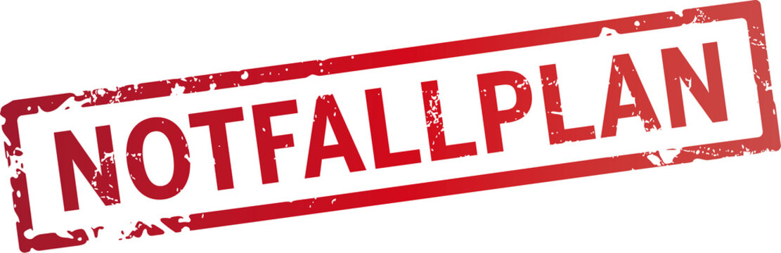 roter Stempel notfallplan
