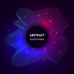 Sound circular wave with light effects