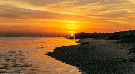 sunset on the red sea