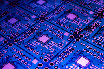  a printed circuit board in blue
