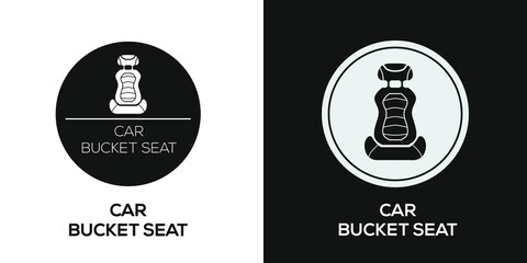 Creative (Car bucket seat) Icon, Vector sign.