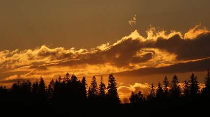 Sunset in the mountains