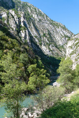 Panorama et paysage des gorges du Verdon dans le Sud de la France