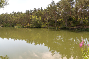 Fototapeta na wymiar Panorama sur le lac de Thorenc dans le Sud de la France