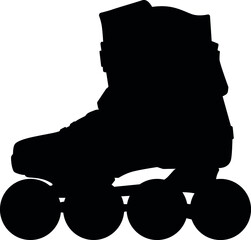 Inline skates, Roller Freeskate, Freestyle Slalom Rollerblad. realistic silhouette