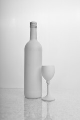 white bottle with a cork