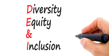 DEI, Diversity equity and inclusion symbol. Concept words DEI diversity equity and inclusion on...