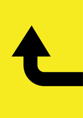 Up yellow arrow sign 
