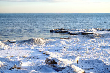 Frozen Waves on Lake Shore