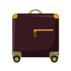 Traveler's bag on white background