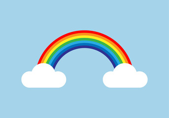 Rainbow vector illustration. Colorful abstract design. Color graphic symbol rain bow.