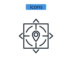 destination icons  symbol vector elements for infographic web