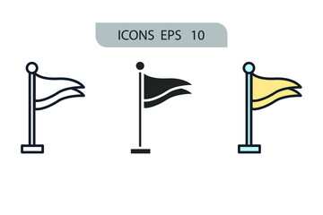 flag icons  symbol vector elements for infographic web
