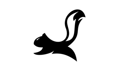 running squirrel logo vector