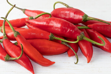 Portion of red pepper isolated on white background.