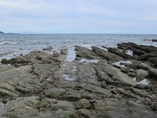 日本の海岸の地層 japanese seashore