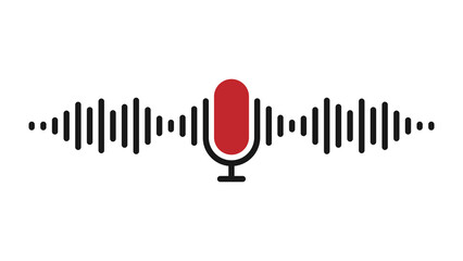 Podcast microphone. Microphone vector icon. Concept podcast