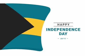 Bahamas Independence Day. Vector Illustration. The illustration is suitable for banners, flyers, stickers, cards, etc.