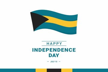 Bahamas Independence Day. Vector Illustration. The illustration is suitable for banners, flyers, stickers, cards, etc.