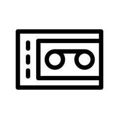 cassette icon or logo isolated sign symbol vector illustration - high quality black style vector icons
