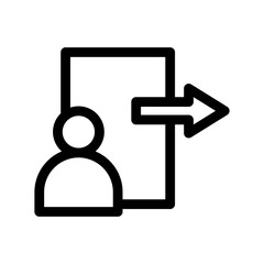 exit icon or logo isolated sign symbol vector illustration - high quality black style vector icons

