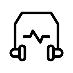 headphone icon or logo isolated sign symbol vector illustration - high quality black style vector icons

