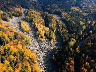 tone river know as Zlatnite Mostove at Vitosha Mountain, Bulgaria