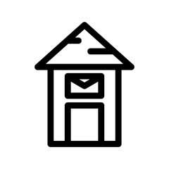 mail box icon or logo isolated sign symbol vector illustration - high quality black style vector icons
