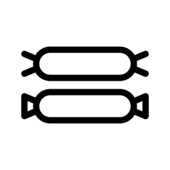 sausage icon or logo isolated sign symbol vector illustration - high quality black style vector icons
