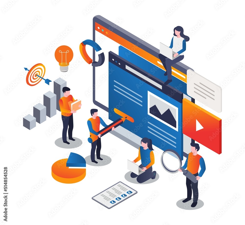 Poster web developer creative team