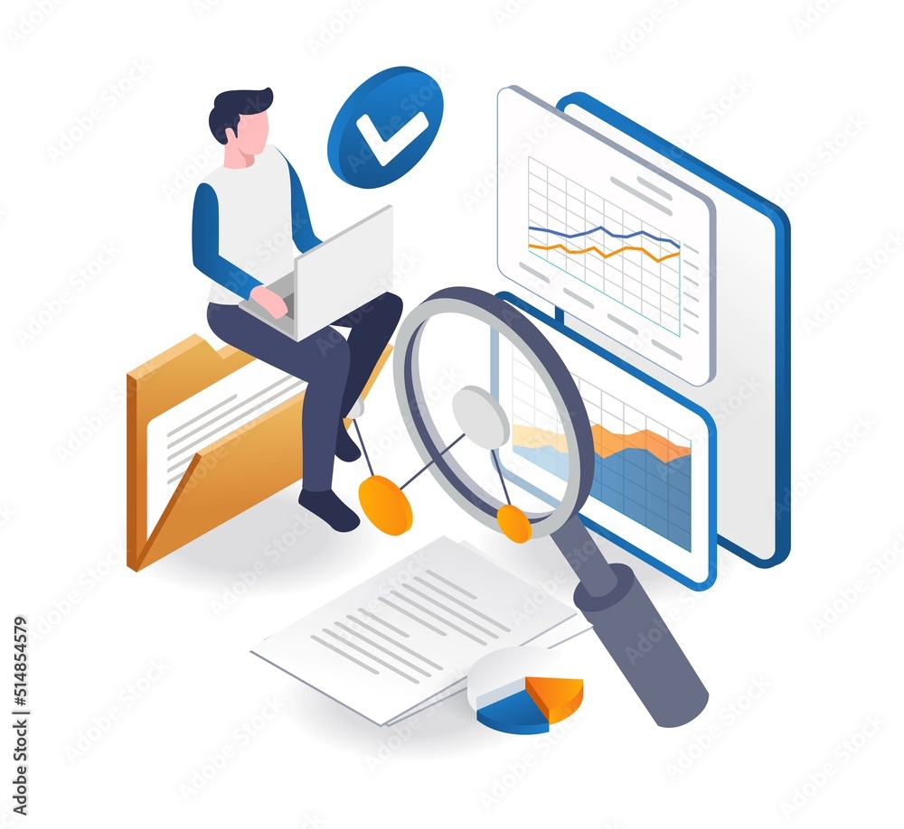 Poster Man working data analyst program