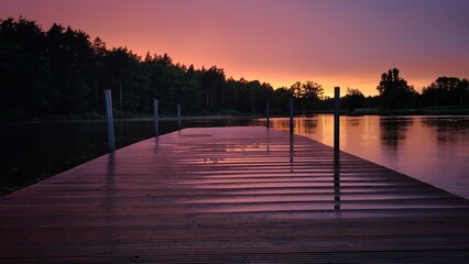 sunset by the lake © Hubert