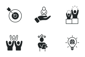 team building icons set . team building pack symbol vector elements for infographic web