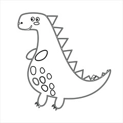 dinosaur coloring page for kids 
Dino illustration 