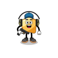 Obraz premium Character mascot of star doing shooting range